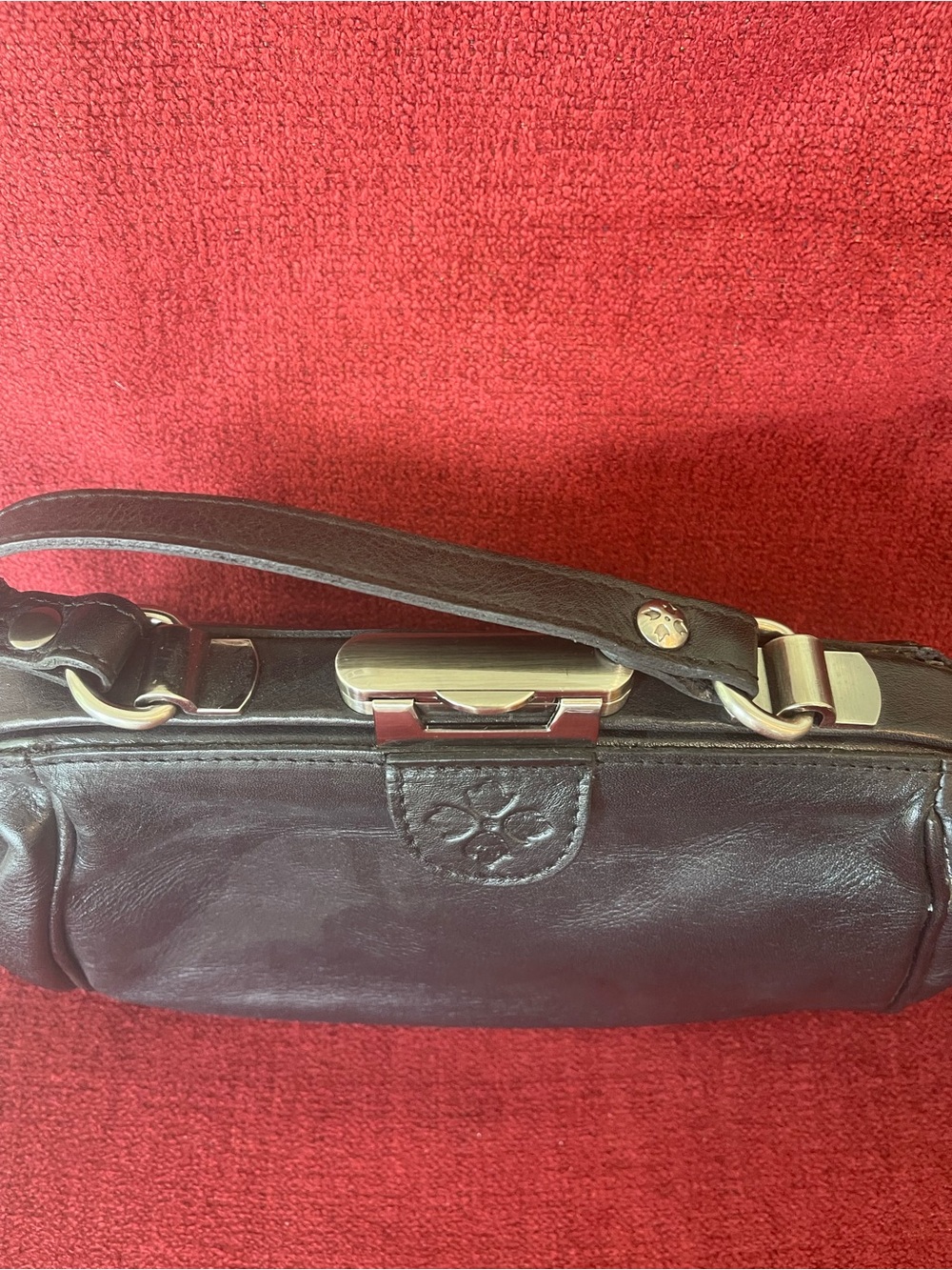Patricia Nash Black Leather Satchel with Detachable Strap - Picture 3 of 6